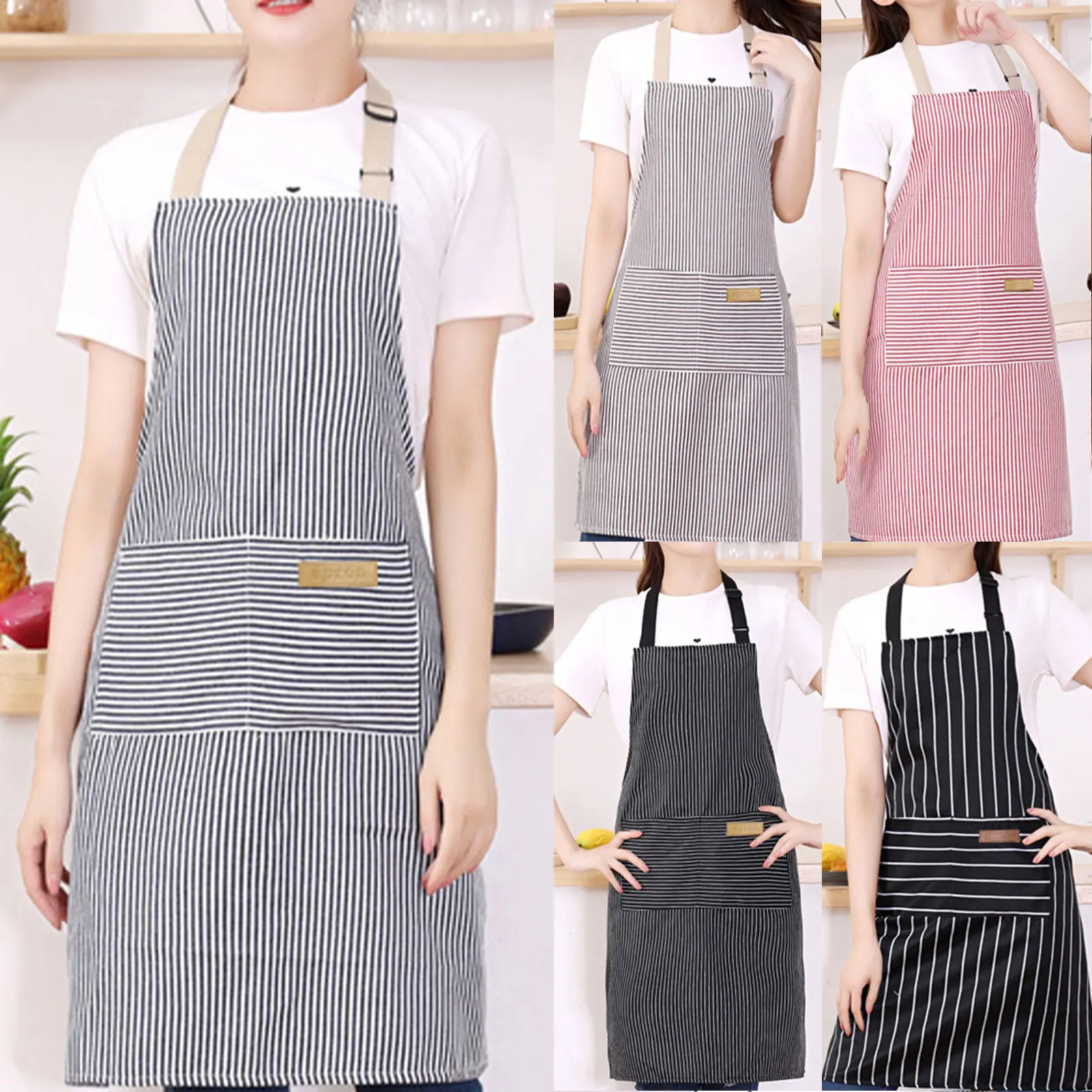 Kitchen Helper Gadgets - Grembiule a righe per uomo e